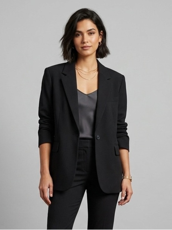 Zara Jackets & Blazers - ZARA Black Oversized Blazer Single Button Tailored Jacket XL